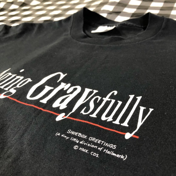 VTG Aging Graysfully Hallmark Short Sleeve T Shirt - Picture 3 of 7